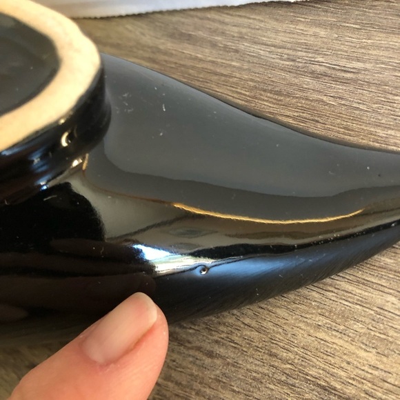 Vtg Beauceware Pottery MCM Black Ceramic Planter - Picture 11 of 14